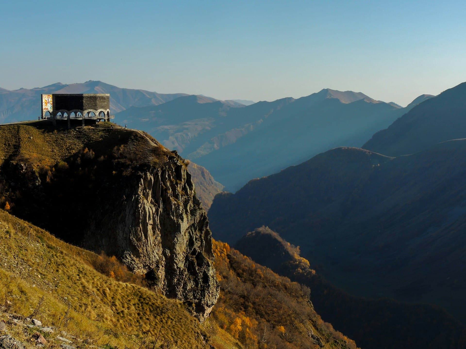 Gudauri mountains panoramic view